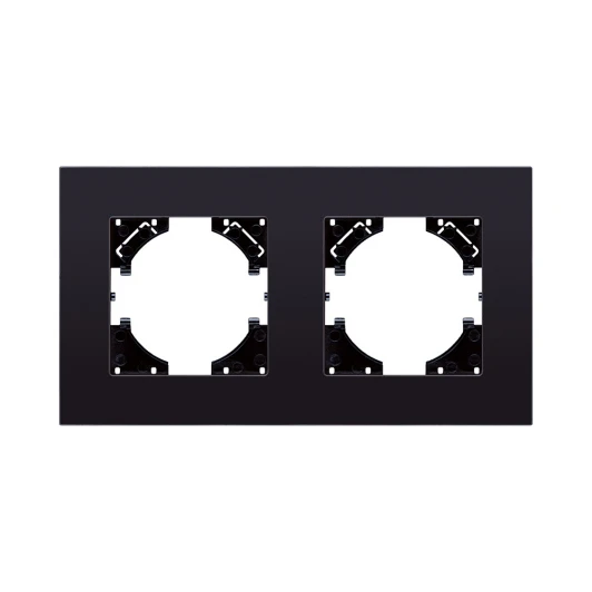 RM2BK Рамка 2-постовая стекло черный Kollinger Reflex MG RM2BK