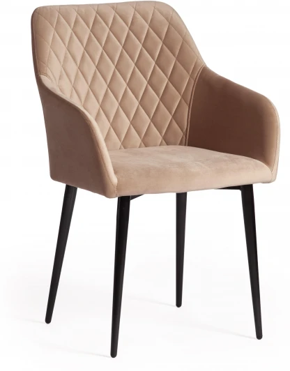 24524 Кресло BREMO (mod. 708) / 2 шт. в упаковке Tetchair (Ткань,Металл/Бежевый,Черный) арт.24524