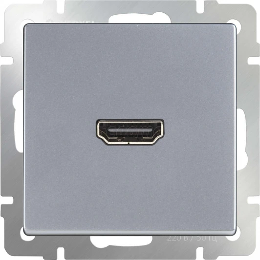 WL06-60-11 Розетка встраиваемая HDMI Werkel, серебро