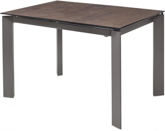 DECDF5052TCOPPER Стеклянный стол M-City CORNER 120 IRON COPPER/ GREY1