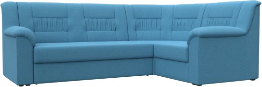 123442 Диван угловой Карелия правый угол (Голубой/Рогожка) Лига Диванов арт.123442