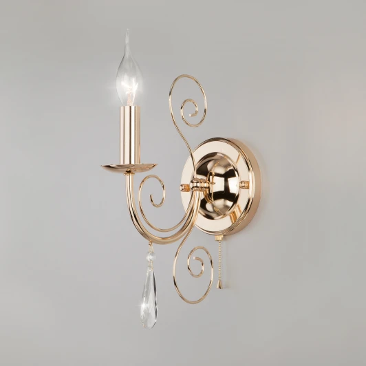 10094/1 золото Бра Eurosvet Wispa 10094/1 золото/прозрачный хрусталь Strotskis