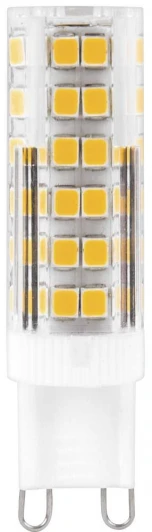 25767 Лампочка светодиодная кукуруза прозрачная колба G9 7 Вт 4000K нейтральное белое свечение Feron 25767