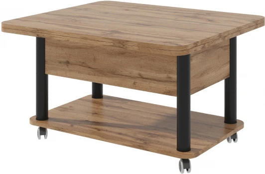 101868 Стол-трансформер ГЗМИ Дебют 3, Дуб вотан/Ножки чёрные