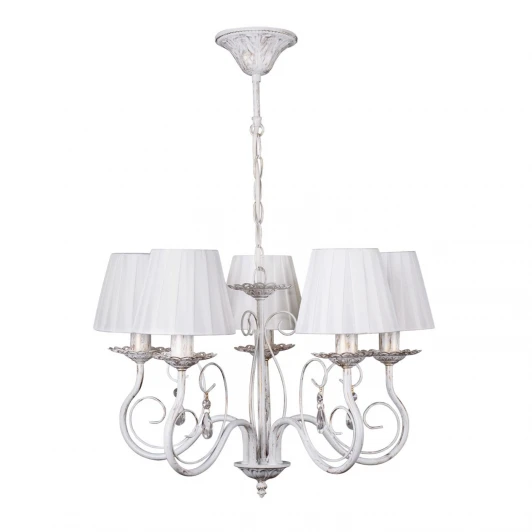 S9007-5 Люстра подвесная Day&Night, 5 плафонов, белый с золотом и прозрачным