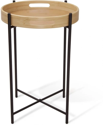 008344 Столик кофейный SHT-CT30 черный муар/прозрачный лак Mebelik арт.008344