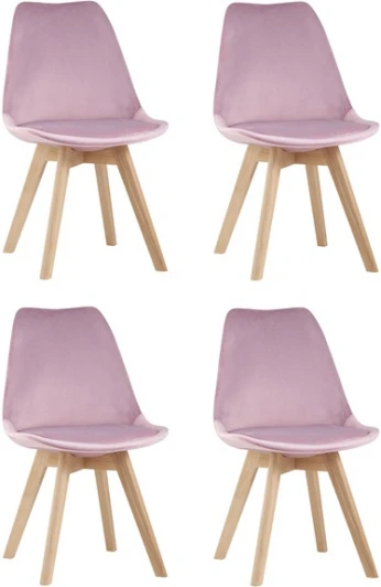 УТ000036620 Стул FRANKFURT велюр розовый 4 шт. Stool Group (арт.УТ000036620)