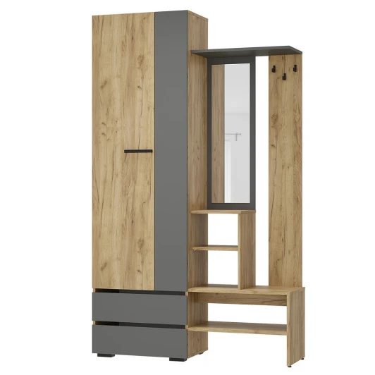 00-00196831 Прихожая БТС Кинг ПР-04, Крафт, Графит