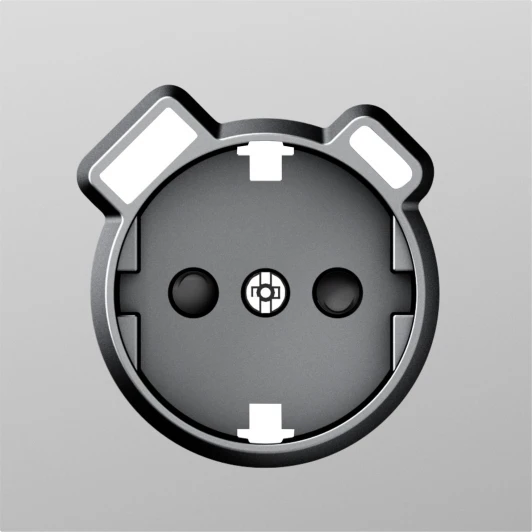 DS22937 Накладка для розетки Schuko с зарядным устройством USB A+C, со шторками 16A 250В, сталь Donel S08 DS22937