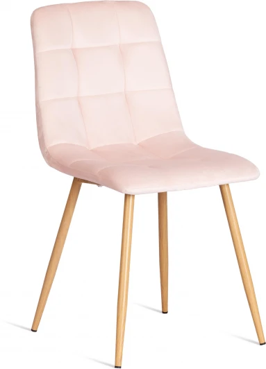 21430 Стул CHILLY (mod. 7094-1) / 1 шт. в упаковке (Вельвет,Металл /Розовый )