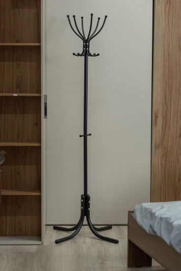 000837 Вешалка напольная М 6 черный Mebelik арт.000837