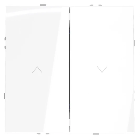 VLS020701 Выключатель встраиваемый Voltum S70 для жалюзи 10А, (белый глянцевый)