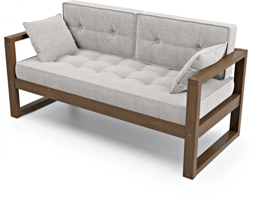 19219 Диван Arsko Астер Мини орех серая рогожка