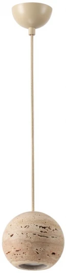 6625/1L Подвесной светильник Odeon Light Travertino 6625/1L IP20 LED GU10 7W 220V бежевый/металл/травертин (шар)