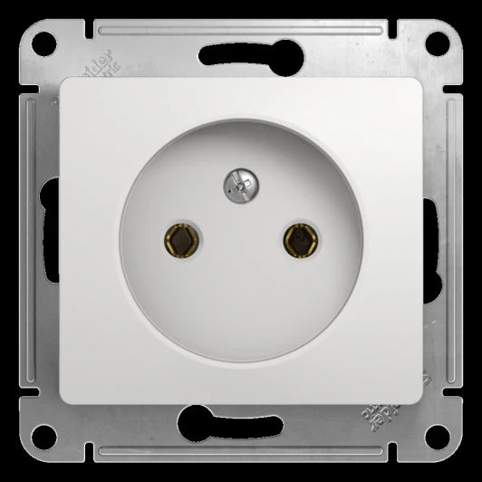 GSL000141 Розетка встраиваемая без заземления (белый) Systeme Electric Glossa GSL000141