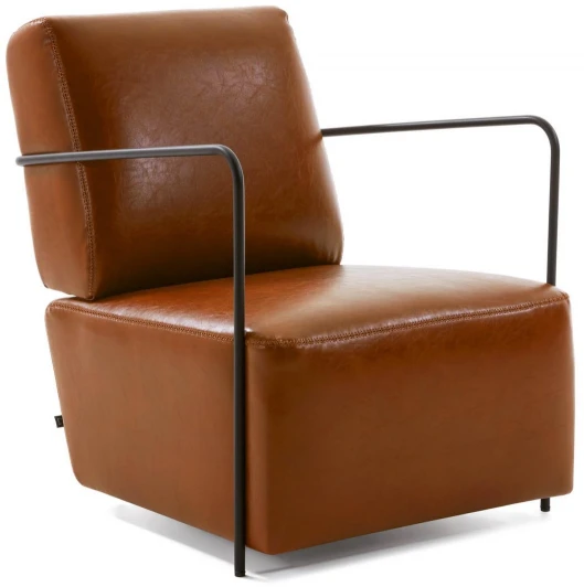 067835 Кресло La Forma (ex Julia Grup) Gamer (Коричневый/ Металл,Пенополиуретан,Пена,Акрил,Сосна,Сталь,ДСП)