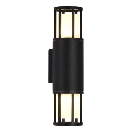 SL9017.401.02 Настенный уличный светильник ST Luce Mesa SL9017.401.02 черный/черный GU10 2*15W