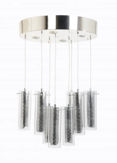 PL.5301-(6+3)+4BRmetal+glass Подвесная люстра Abrasax PL.5301-(6+3)+4BRmetal+glass