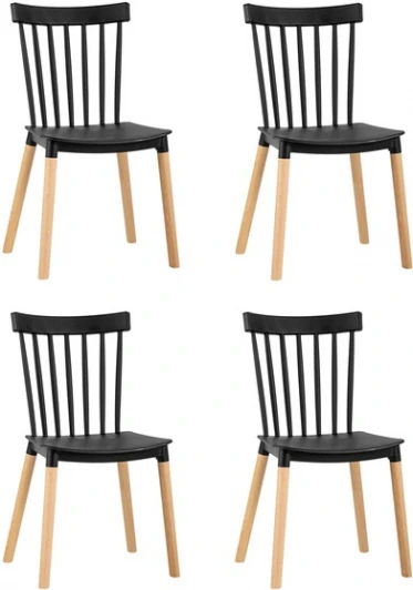 УТ000037259 Стул Field пластик черный 4 шт. Stool Group (арт.УТ000037259)