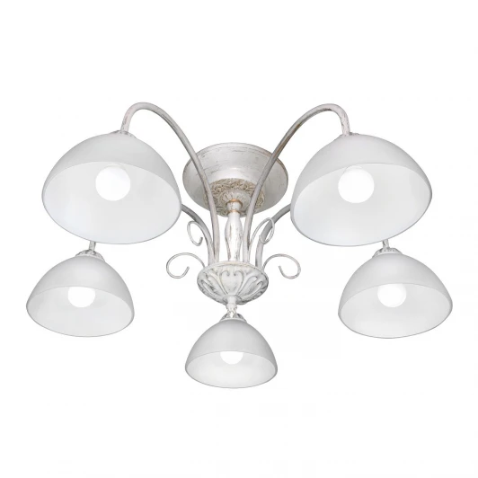 S9173-5 Люстра потолочная Day&Night, 5 плафонов, белый с золотом