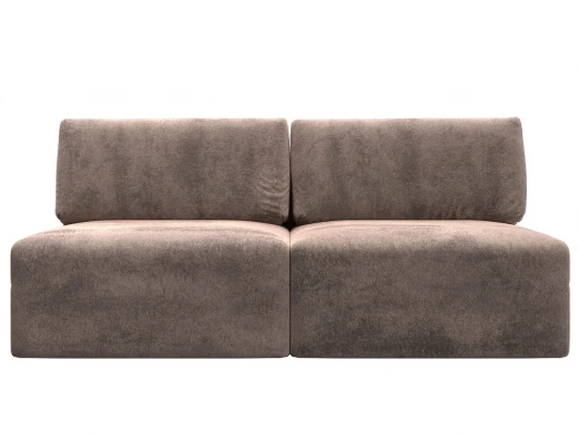 129456 Диван прямой модульный Лига-060 НПБ (ЛДСП,Брус,Фанера/Пластик/Велюр/Бежевый) Лига Диванов 129456