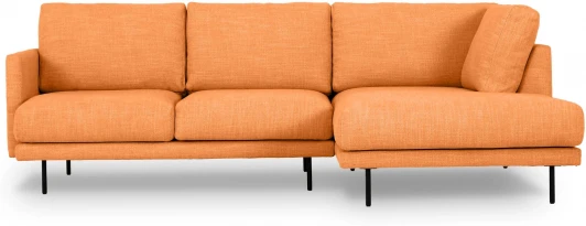 727515 Диван Ricadi угловой ОГОГО (арт.727515), (Ткань,Рогожка/Оранжевый)