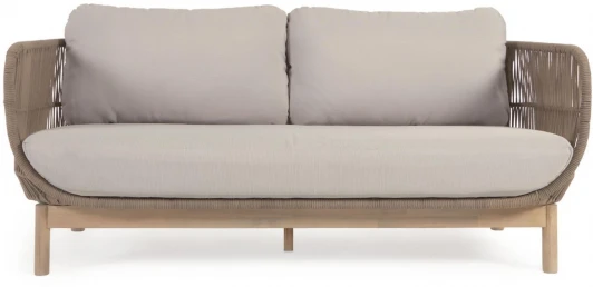 115638 Диван уличный La Forma (ex Julia Grup) Catalina (Бежевый,Серый/ Алюминий,Пена,Веревка,Акация)