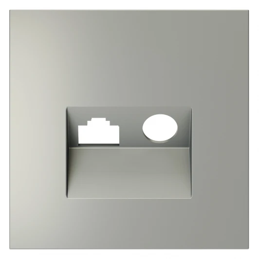 VLS002705 Накладка для розетки TV+RJ45 Voltum S70 VLS002705 (сталь)