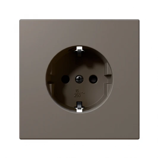 FD5501PTM Розетка со шторками (тауп soft touch) Jasmart FD FD5501PTM