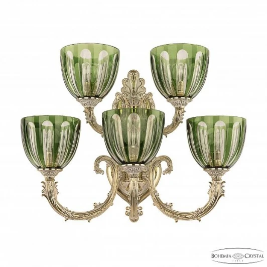 7109B16/3+2/210 GW P1 U Clear-Green/H-1H Бра Bohemia 7109 7109B16/3+2/210 GW P1 U Clear-Green/H-1H