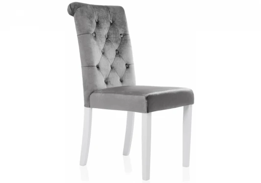 11141 Обеденный стул Woodville Amelia white / fabric grey 11141
