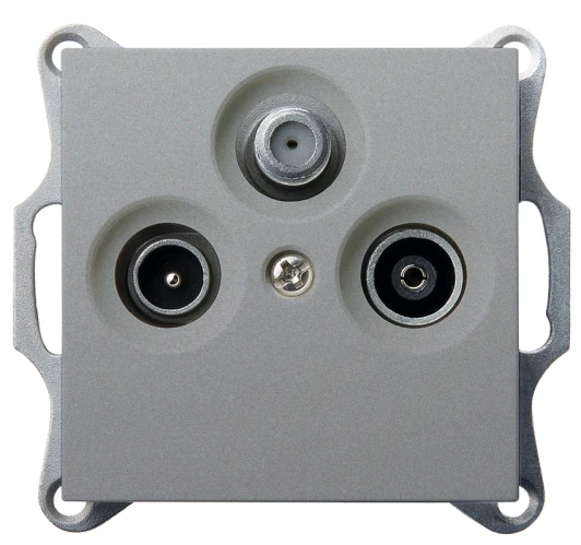 G6207S Розетка TV+SAT + акустическая (алюминий) Jasmart G-Classic G6207S