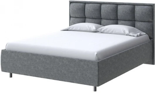 2014866 PROxSON Кровать Chessy без основания (Ткань: Велюр Gratta 4 Серый космос) 80x190