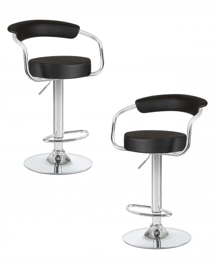 LM-5013-N_CH-M_EL-black Набор 2 шт стул барный DOBRIN MARTA (чёрный)