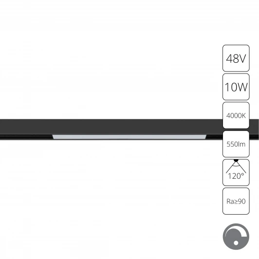 A4682PL-1BK Трековый светильник магнитный 48V Linea A4682PL-1BK Arte Lamp