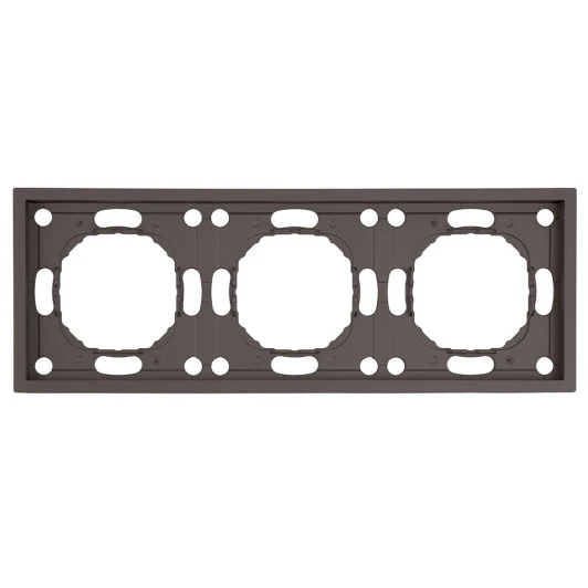 49938 Рамка на 3 поста (антрацит, soft touch) Stekker Эмили 49938