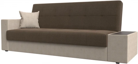 118525 Диван-книжка Лига-020 стол справа (Коричневый,Бежевый/Рогожка) Лига Диванов арт.118525