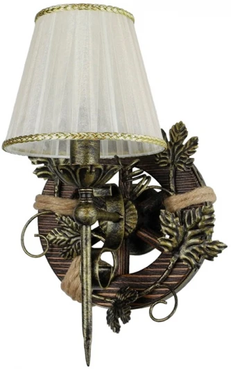 Канада-1А Бра Тарьсма Канада-1А KN1PBPTRH20 (220V, подсвечник, свеча, листья, штурвал)