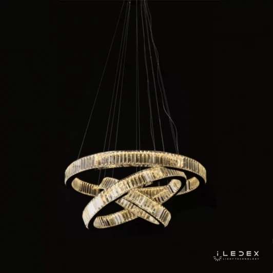 10920P/3-70W-3000K (8/6/4) GL-CL Подвесной светильник iLedex Woodstock 10920P/3-70W-3000K (8/6/4) GL-CL (220V, хрусталь, на тросе)