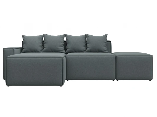 129785L Диван угловой модульный Лига-063 угол левый (ДСП/Пластик/Рогожка/Серый) Лига Диванов 129785L