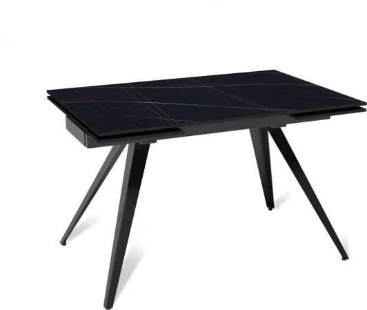 52251000001533 Стол раскладной Asti (120+30+30), керамика матовая Black Gold Top Concept арт.22759