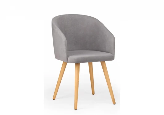 632659 Стул деревянный Монер темно-серый (glory 20) / светлое дерево 632659