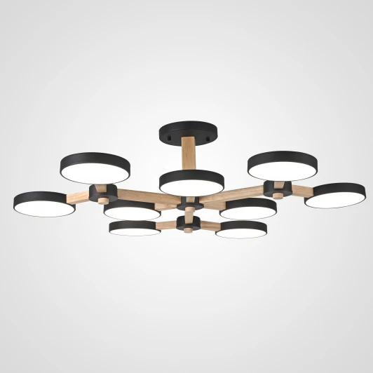 Turna-X01 Потолочная люстра на штанге LED TURNA Черный ImperiumLoft Turna-X01 (178306-26, Умный дом, WiFi, голосовое управление)