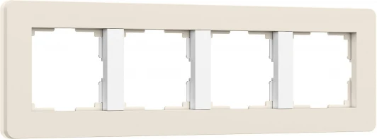 W0043066 Рамка на 4 поста (айвори/белый, soft-touch) Werkel W0043066 (a067257)