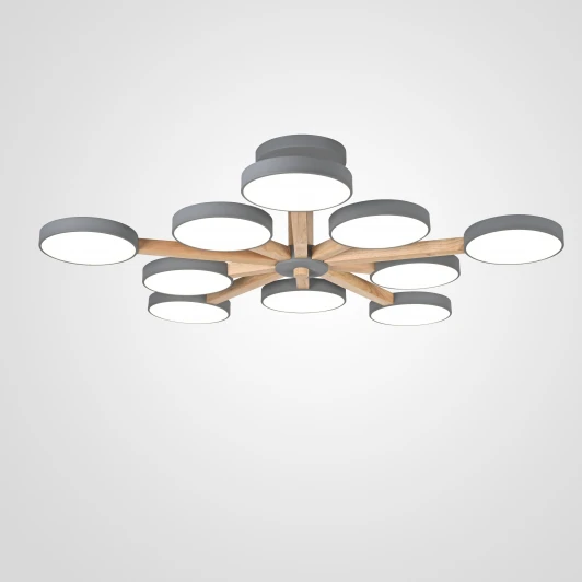 Turna-B01 Потолочная люстра Wi-Fi на штанге Turna L10 Grey By ImperiumLoft Turna-B01 (LED, 220V, голосовое управление, умный дом - Алиса)