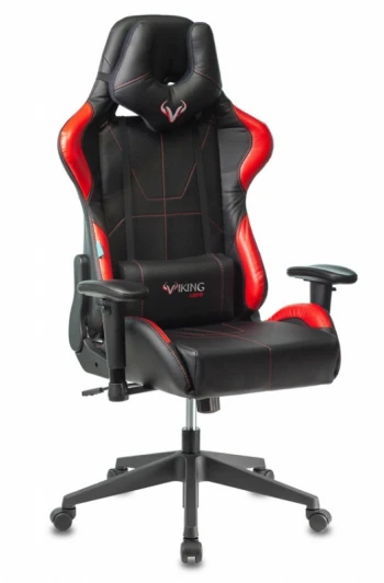 VIKING 5 AERO RED Кресло игровое Zombie VIKING 5 AERO черный/красный эко.кожа с подголов. крестовина пластик