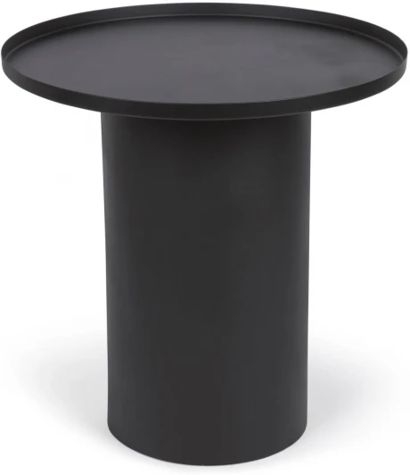 109401 Столик журнальный Fleksa круглый из черного металла Ø 45 см La Forma (ex Julia Grup) арт.109401