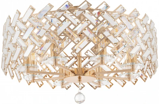 377019/8/50/570 GD Потолочная люстра хрустальная на штанге Arte Milano Sorrento-7019 377019/8/50/570 GD (220V)