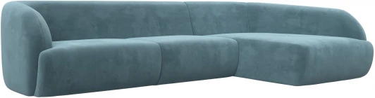122187 Диван угловой Лига-041 правый угол (Бирюзовый/Велюр) Лига Диванов арт.122187