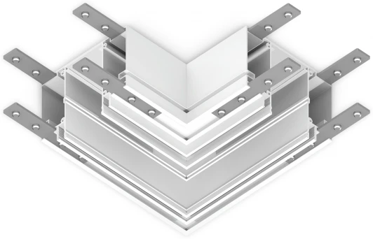 GL1045 Коннектор угловой для магнитного шинопровода в натяжной потолок Ambrella TRACK SYSTEM GL1045